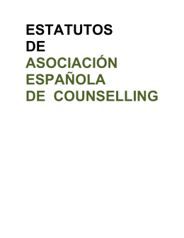 estatutos aeco - Asociación Española de Counselling