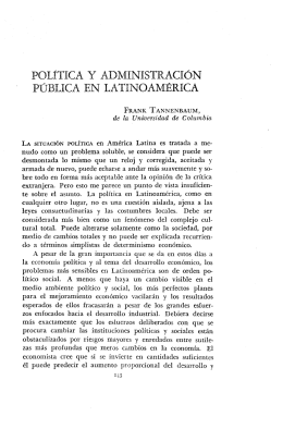 política y administración pública en latinoamérica