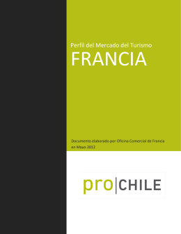 2012 Estudio de Mercado Turismo – Francia