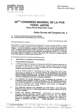 30*”° CONGRESOMUNDIAL DE LA FlVB