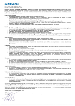 BEN/INGEIS - BENANGELS · Un transporte más ecológico