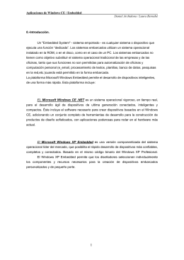 Aplicaciones de Windows CE / Embedded Daniel Archidona