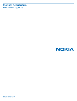 Manual del Usuario para Nokia Treasure Tag (WS-2)