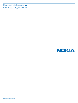 Manual del Usuario para Nokia Treasure Tag Mini (WS-10)