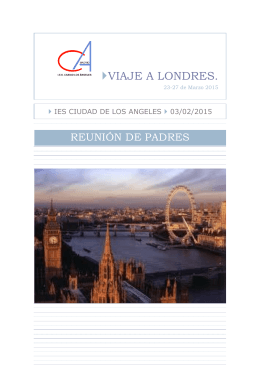 VIAJE A LONDRES. - IES "Ciudad los Ángeles" (Madrid)