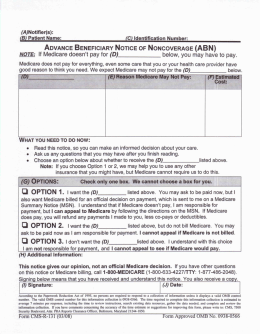 advance beneficiary notice of noncoverage (abn)