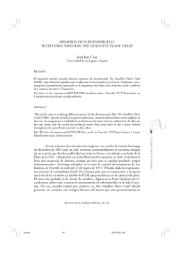 MEMORIA DE SUBDESARROLLO: NOTAS PARA VISIONAR THE