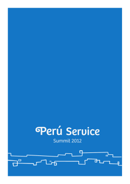 Memoria del Perú Service Summit 2012