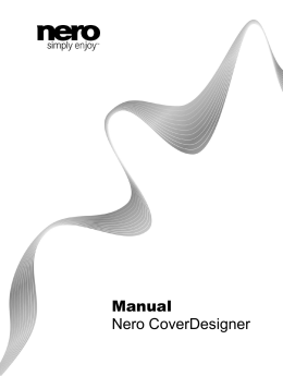 Manual Nero CoverDesigner