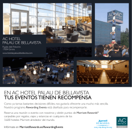 EN AC HOTEL PALAU DE BELLAVISTA TUS EVENTOS TIENEN