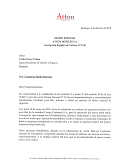 Atton Hoteles SA - Superintendencia de Valores y Seguros