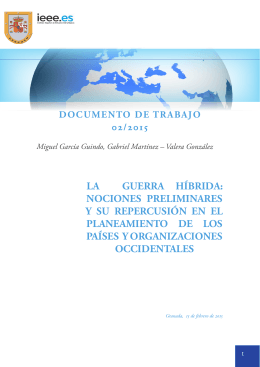 La GUerra Híbrida - Instituto Español de Estudios Estratégicos