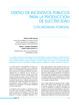 diseño de incentivos públicos para la producción de electricidad