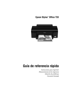 Guía de referencia rápida de la Epson Stylus Office T33