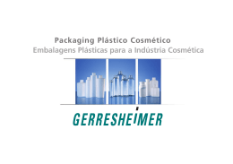 Packaging Plástico Cosmético Embalagens