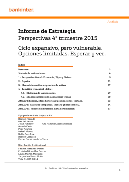 Informe de Estrategia Perspectivas 4º trimestre 2015