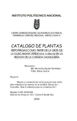 CATALOGO DE PLANTAS