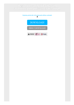Beginning android adk with arduinoepub pdfteam