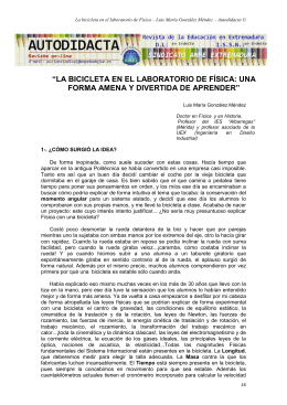 La bicicleta en el laboratorio de Física