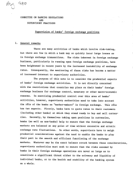 Supervision of banks` foreign exchange positions