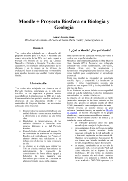 Moodle + Proyecto Biosfera.