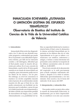 INMACULADA ECHEVARRÍA - Asociación Española de Bioética y