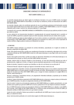 CONDICIONES GENERALES DE CONTRATACIÓN