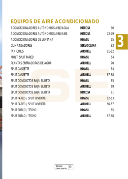 EQUIPOS DE AIRE ACONDICIONADO