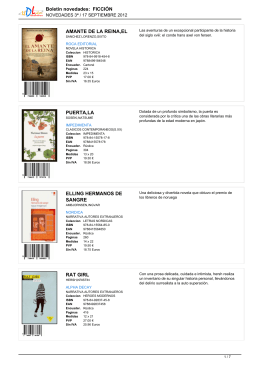 Boletín novedades: FICCIÓN AMANTE DE LA REINA - UGT