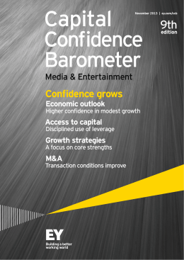 Media & Entertainment capital confidence barometer