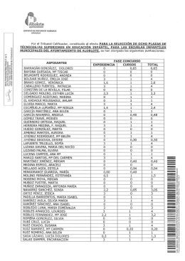 Por el Tribunal Calificador, constituido al efecto PARA LA