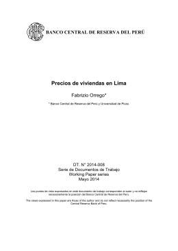 Precios de viviendas en Lima - Banco Central de Reserva del Perú