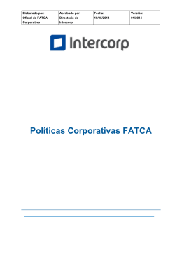 Políticas Corporativas FATCA