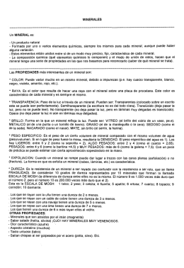 MINERALES - Recursos