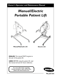 Manual/Electric Portable Patient Lift - PHC
