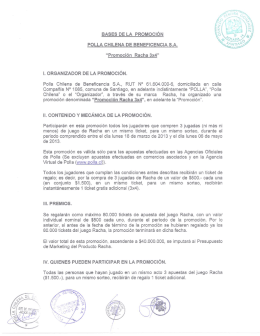 bases de la promoción polla chilena de beneficencia sa