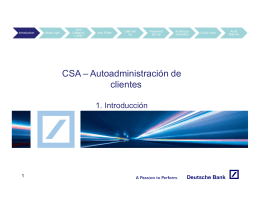 CSA – Autoadministración de clientes