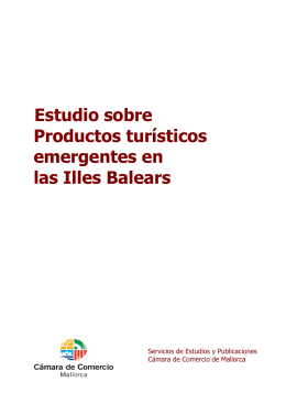Estudio sobre Productos turísticos emergentes en las Illes Balears