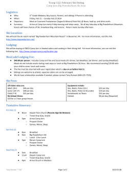 Ski Location - Madison Boy Scout Troop 122