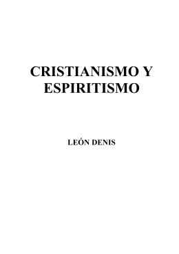 CRISTIANISMO Y ESPIRITISMO