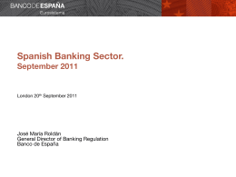 Spanish banking sector. September 2011