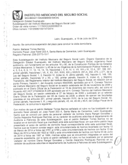 INST¡TUTO MEXICANO DEL SEGURO SOCIAL SEGURIDAD Y