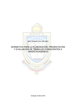 normativa para la elaboración, presentación y evaluación de