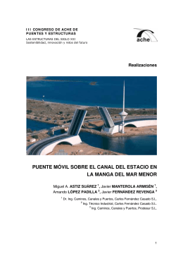PUENTE MÓVIL SOBRE EL CANAL DEL ESTACIO EN LA MANGA