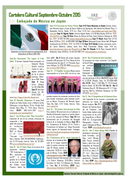 Cartelera Cultural Septiembre