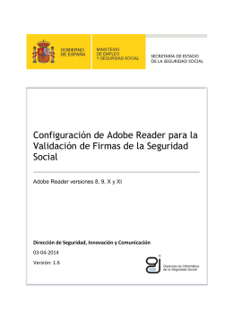 Configuración de Adobe Reader para la Validación de Firmas de la