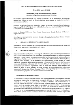 acta de la sesión ordinaria del consejo regional del callao