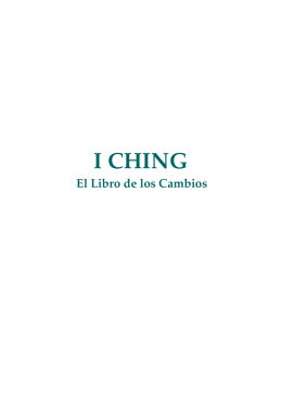 I CHING - Laicos