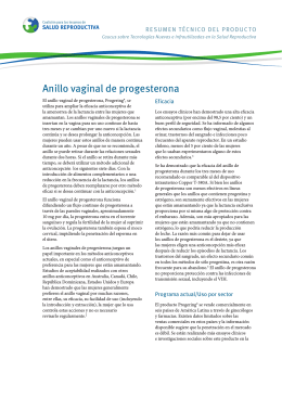 Anillo vaginal de progesterona - Reproductive Health Supplies