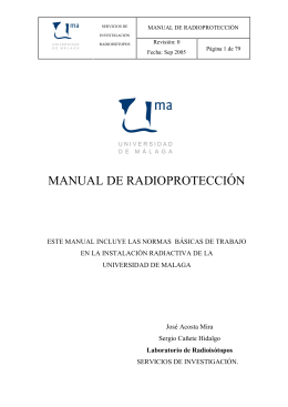 manual de radioprotección - Servicios Centrales de Investigación